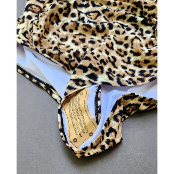 Target Twist-Front One Piece Swimsuit - Kona Sol Leopard Spot Medium Halter Tie - Picture 4 of 9